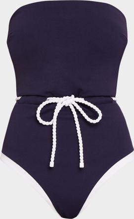 Milly Solid Belted One-Piece Swimsuit