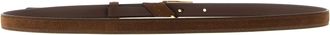 Prada Triangle Logo Calfskin Belt - Brown