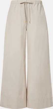 Max Mara Cotton poplin wide-leg pants