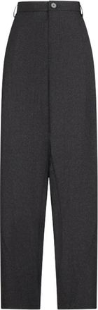 Darkpark Phebe Wol Lurex Wijde Pijpen Broek - Dames - Wijde Broeken - Zwart - L - Wol - Broeken
