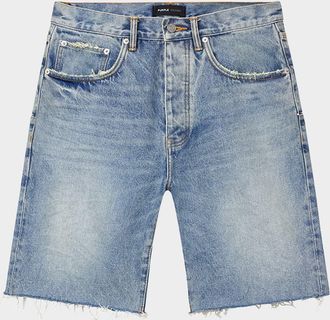 Purple Mens Cast Iron Denim Shorts