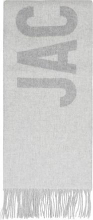 Jacquemus Fringe Logo Sjaal - Dames - Wintersjaals - Grijs - ONE Size - Wol - Accessoires