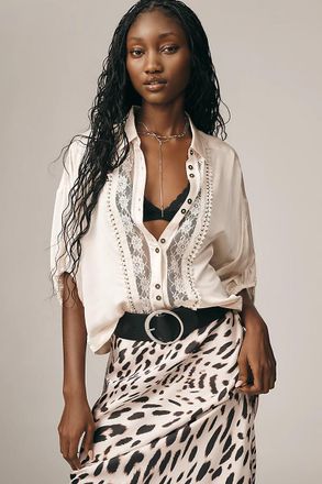 Pilcro Quincy Lace Blouse