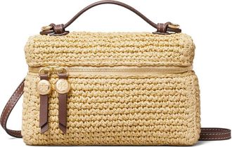 Tory Burch Romy Straw Top Handle Bag in Natural at Nordstrom