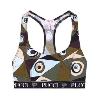 Pucci Occhi Print Top - female - Pucci - Sports Bras - Multicolor - S - Sport