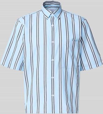 Lindbergh Lindbergh Regular Fit Freizeithemd mit Kentkragen und Brusttasche in Ocean, Gr&ouml;&szlig;e XXXL