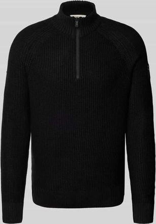 Tom Tailor Denim Regular Fit Troyer mit Raglanärmeln in Black, Größe XXL