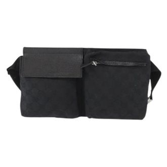 Gucci Vintage Belt Bags, unisex, Black, ONE SIZE, Pre-owned Canvas Belt Bag
