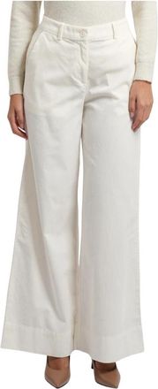 HUGO BOSS Wijde broek - Dames - Wijde Broeken - Wit - S - Broeken