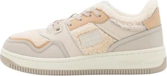 Tommy Hilfiger Warm Basket Sneakers - Dames - Sneakers - Beige - 36 EU - Leer - Schoenen