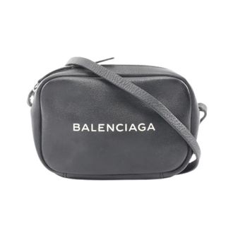 Balenciaga Pre-owned Cross Body Bags, female, Black, Size: ONE SIZE Pre-owned Everyday Camera BAG XS Leather Shoulder Bag