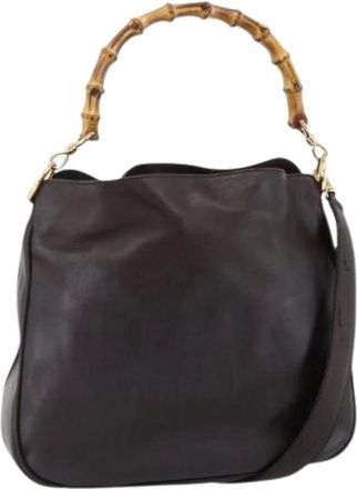 Gucci Pre-owned Handbags, female, Brown, Size: ONE SIZE Pre-owned Vintage Handbag
