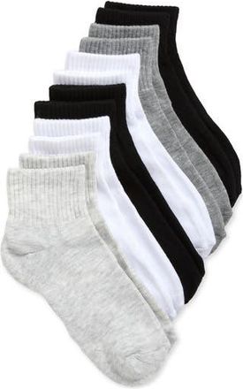 Steve Madden Assorted 6-Pack Quarter Crew Socks in Wgb at Nordstrom Rack, Size 9/11