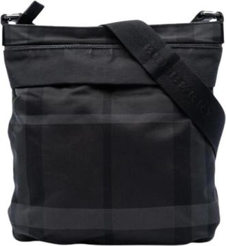 Burberry Pre-owned Nylon Crossbody Bag - Dames - Vintage Schoudertas - Grijs - ONE Size - Nylon - Vintage