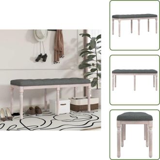 vidaXL The Living Store Panca Grigio Scuro 110x40x49 cm in Tessuto - Panca in tessuto
