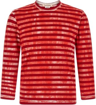 Comme Des Gar&ccedil;ons Red Striped T-shirt