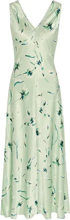 Rails Camellia Floral-print Satin-crepe Midi Dress - Light Green - XS (UK6 / XS)