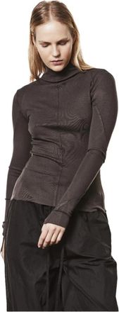 Thom Krom W TS 589 Longsleeve - Dames - Coltruien - Bruin - L - Truien & Vesten