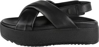 L37 Genesis Platform Sandal - Dames - Sandalen - Zwart - 37 EU - Leer - Schoenen