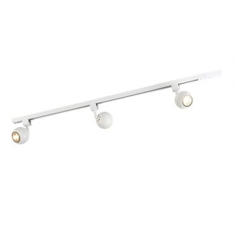 QAZQA Moderno Sistema De Riel Inteligente Moderno Blanco Monof&aacute;sico Con 3 Gu10 Wifi - Gissi Aluminio /acero Alargada Adecuado Para Led Max. 3 X 5 Watt - Qaz