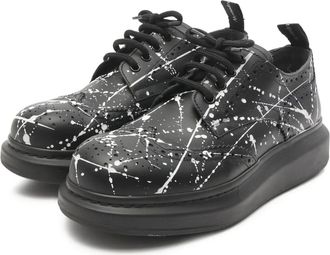 Alexander McQueen 2010s paint leather sneakers - Black