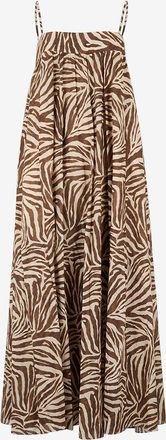 Zimmermann Tr&auml;ger-Maxikleid aus Baumwollvoile Wanderlust Zebra