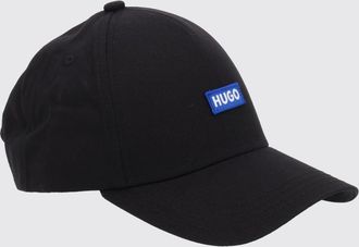 HUGO BOSS Cappello da baseball in cotone con patch logo e chiusura a strappo