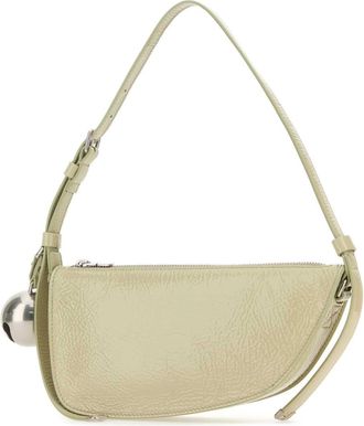 Burberry Womens Croc-Embossed Calf Leather Shoulder Bag Beige