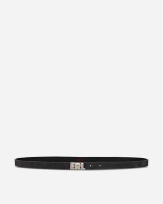 ERL Suede Skinny Belt Black