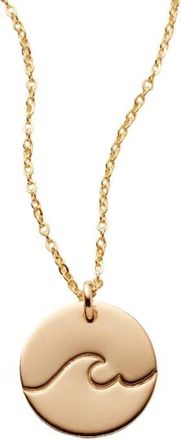 Made by Mary Wonder Disc Necklace in Gold Filled - Wave at Nordstrom