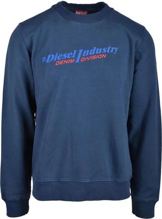 Diesel Blue Logo Cotton Sweatshirt