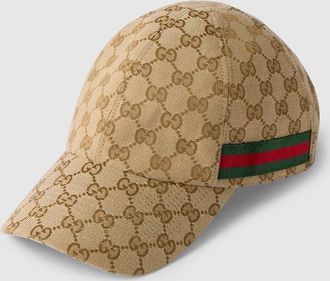 Gucci GG Baseball Hat With Web, Size XXS, Green, Cotton