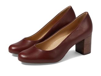 Marc Joseph New York Midtown Pump Womens Shoes Mahogony Burnished Nappa : 6.5 M, Leather