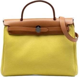 Herm&egrave;s Pre-owned Herbag Zip 31 - Dames - Vintage Handtas - Geel - ONE Size - Leer - Vintage