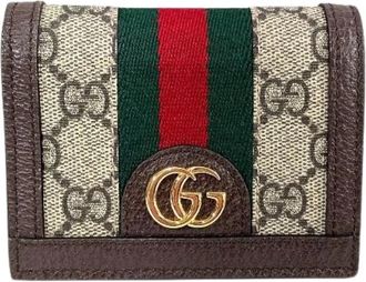 Gucci Pre-owned Wallets, female, Brown, Size: ONE SIZE Pre-owned Ophidia GG Supreme Wallet