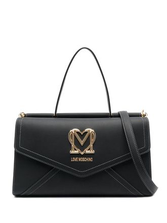 Love Moschino logo-plaque envelope tote bag - women - Polyurethane - OS - Black