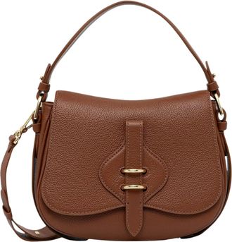 Coccinelle Small Structured Shoulder Bag with Curved Flap