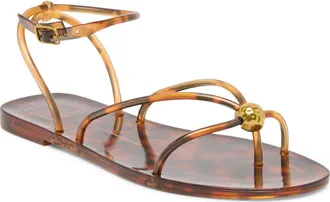 Dolce Vita Kenley Ankle Strap Jelly Sandal in Tortoise Jelly at Nordstrom, Size 10