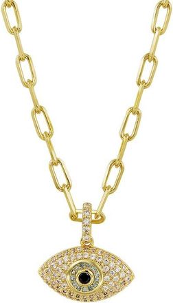 Savvy Cie Jewels Plated Cz Pendant Necklace