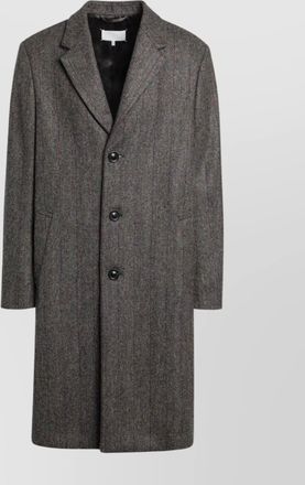 Maison Margiela herringbone pattern single breasted coat