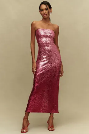 endless rose Strapless Sequin Slim Maxi Dress