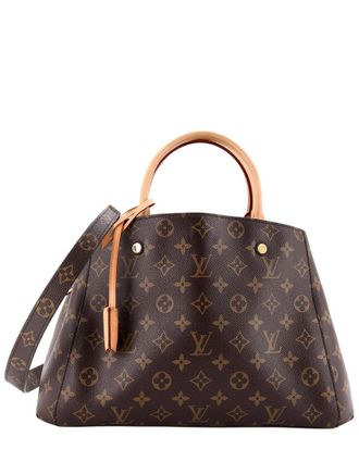 Louis Vuitton Brown Monogram Canvas Montaigne Mm (Authentic Pre-Loved)