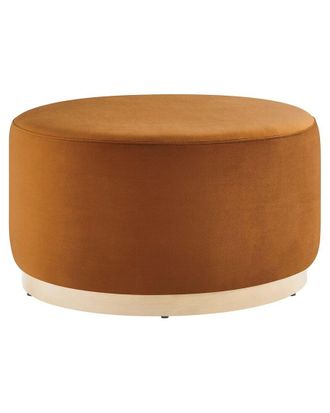 ModWay Tilden Large 29 Round Performance Velvet Upholstered Ottoman