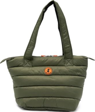 Save The Duck small Acoltx quilted tote bag - Green