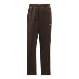 adidas FB TP Velour Track Pants Dark Brown KD9384