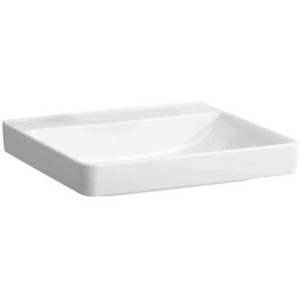 Laufen Laufen - Lavabo Pro Liberty 600 X 550 Mm, Sin Barreras Sin Orificio Para Grifer&iacute;a, Sin Rebosadero Blanco