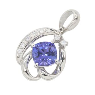 Tasaki Tanzanite Au750 White Gold Diamond Pendant