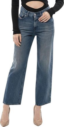 Diesel Blue Relaxed High Rise Jeans