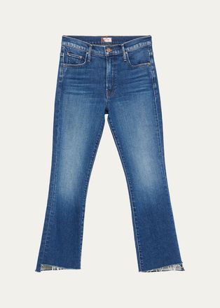 Mother The Insider Frayed Bootcut Ankle Jeans