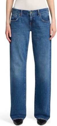 7 For All Mankind Low Rise Straight Leg Jeans in Explorer at Nordstrom, Size 25